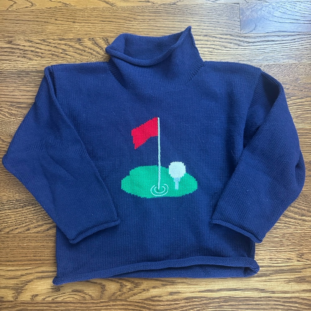 Kids Navy Blue Golf Sweater